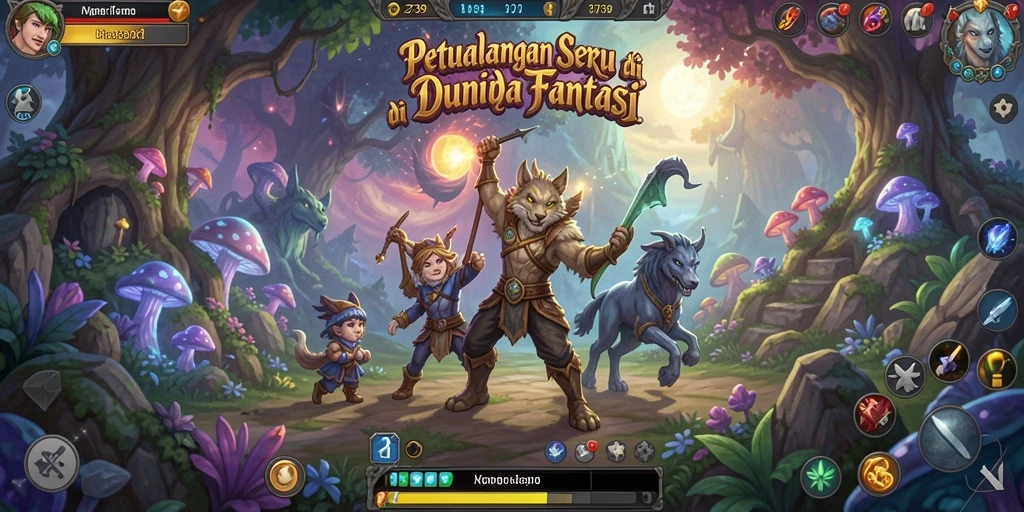 Tampilan gameplay seru dan penuh warna dalam petualangan 2739.