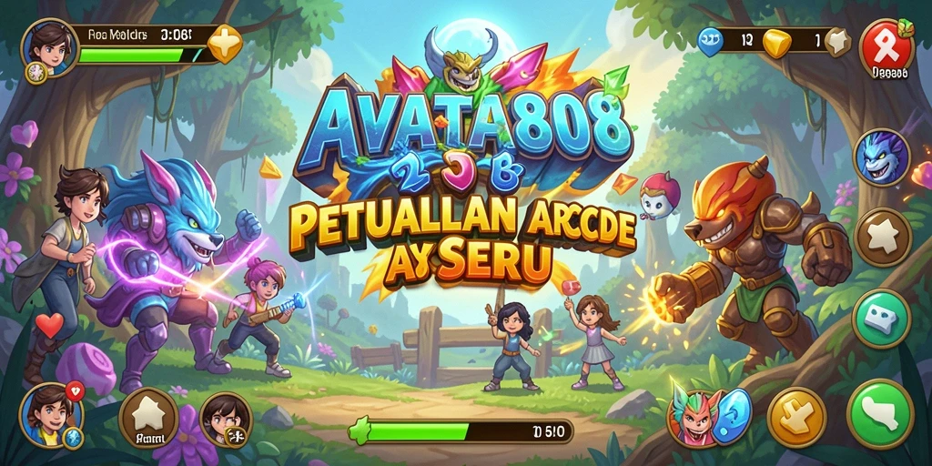 Tampilan utama gameplay <strong>AVATAR808</strong> dengan grafis menawan dan aksi seru.