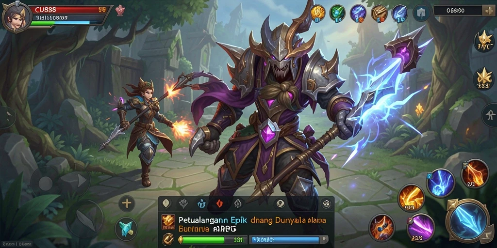 Tangkapan layar gameplay menampilkan aksi seru dalam CU888.