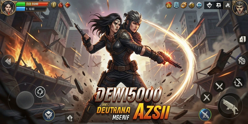 Gameplay seru DEWI5000 dengan pertarungan epik dan grafis menawan.