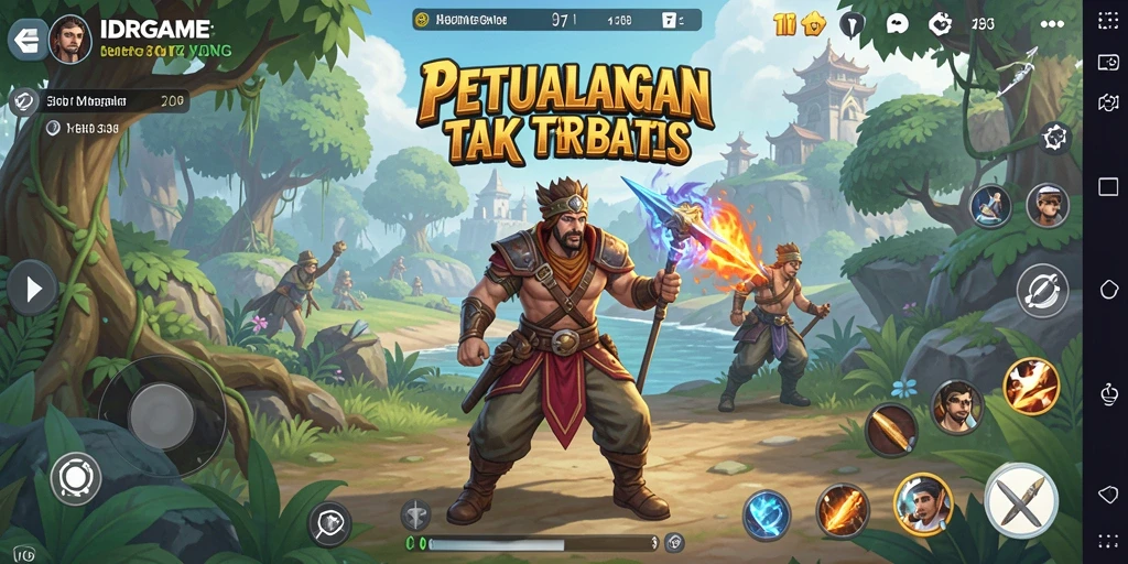 Screenshot gameplay IDRGAME yang menampilkan dunia terbuka yang menakjubkan.