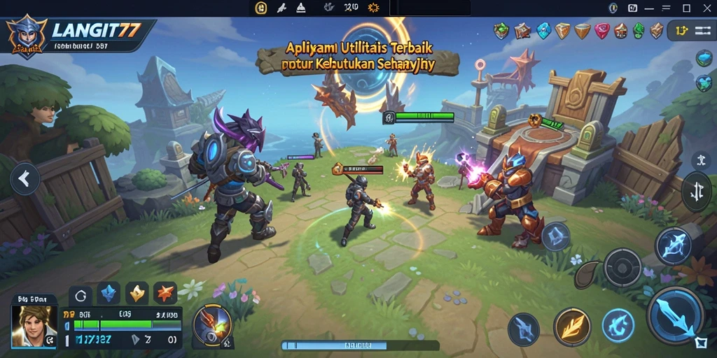 Tangkapan layar utama LANGIT77 menampilkan antarmuka aplikasi Utility yang user-friendly.