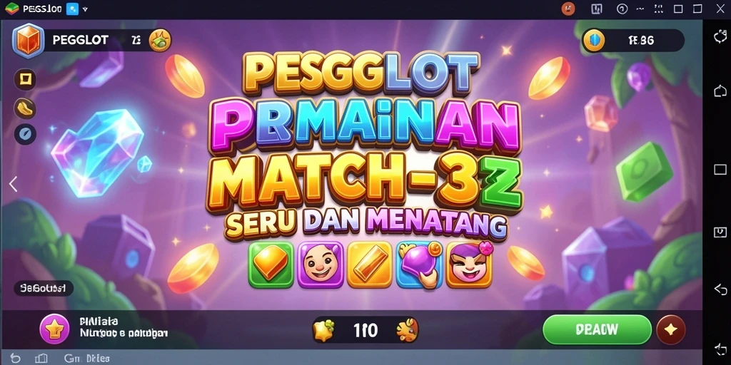 Tampilan gameplay Match-3 yang seru dan menarik.