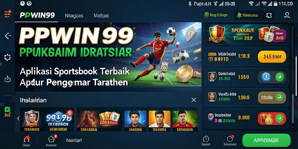 Tampilan utama PPWIN99 menampilkan berbagai opsi taruhan olahraga.