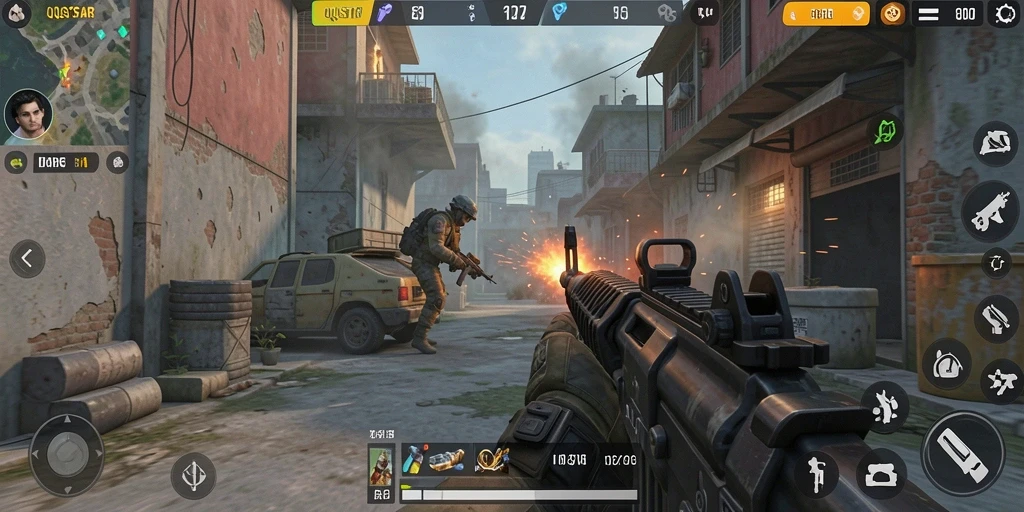 Screenshot gameplay QQSTAR memperlihatkan pertempuran seru dan grafis menawan.