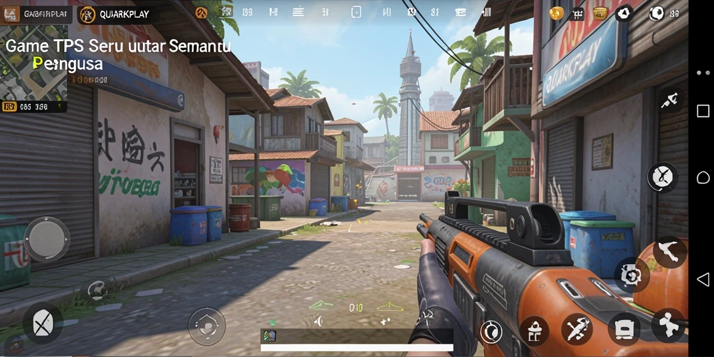 Tangkapan layar gameplay INTENS dari QUARKPLAY di arena TPS.