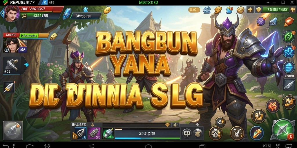 Tangkapan layar gameplay yang menunjukkan strategi dan pembangunan kerajaan dalam REPUBLIK77.
