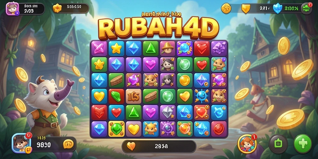 Tampilan gameplay RUBAH4D yang penuh warna dan seru.