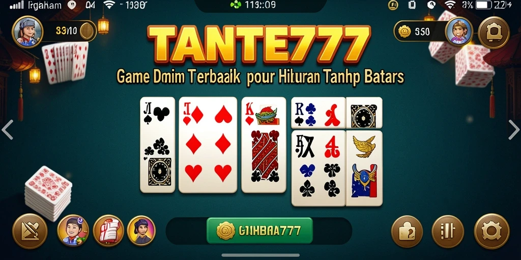 Tampilan gameplay seru dalam TANTE777 yang menunjukkan aksi Domino.