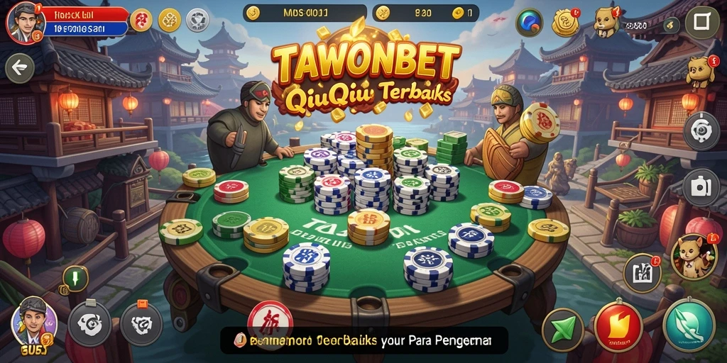 Gameplay seru QiuQiu di TAWONBET dengan teman-teman.